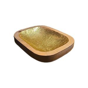 Handmade Wooden TRAY Rectangle Gold Specks Home Decor Jewelry Keys Trinket